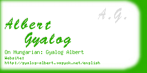 albert gyalog business card